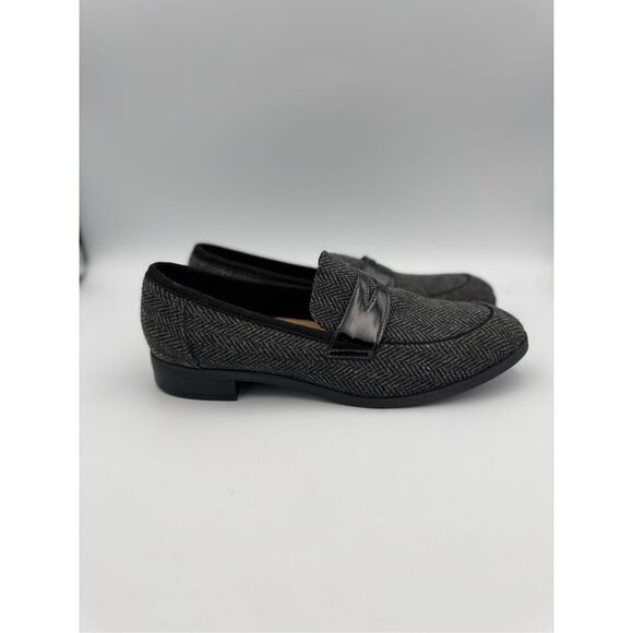Clarks Trish Rose Loafer Gray Herringbone Size 9 1/2 NWOT - Picture 2 of 9